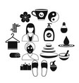 spa simple icons set vector image