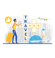travel crossword cartoon traveler tourist vector image