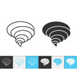 tornado simple black line icon vector image