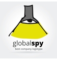 abstract spy logotype isolated on white background vector image