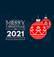 congratulations on new year 2020 and christmas vector image vector image