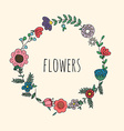 floral wreaths template for wedding mothers day vector image vector image