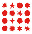 retro stars sunburst symbols vintage sunbeam vector image