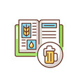 beer recipe rgb color icon vector image vector image