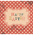 happy easter retro greeting card vector image vector image