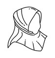 muslim women icon doodle hand drawn or outline vector image vector image