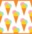 ice cream seamless pattern background cartoon vector image vector image