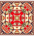 silk neck scarf or kerchief square pattern design vector image vector image