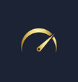 speed meter gold logo vector image