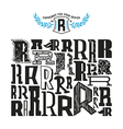 stock set of monograms and initial letter r vector image