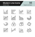 diagram and graph icons modern line design set 56 vector image vector image