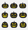 halloween pumpkins vector image