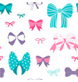 bow pattern seamless hand drawn ribbon texture vector image vector image