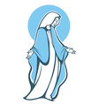 virgin mary vector image