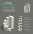business gray diagram infographic vector image