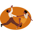 dancing jitterbug vector image vector image