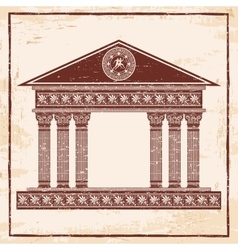 Greek temple Royalty Free Vector Image - VectorStock