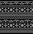 tribal black and white seamless repeat pattern vector image