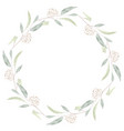 watercolor seeded eucalyptus leaf branch wreath vector image
