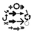arrow sign black simple icons vector image