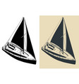 modern sailing yacht vector image vector image