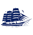 sail ship vector image
