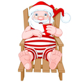 santa claus relaxing vector image vector image
