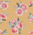 watercolor rose floral pattern vector image