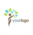 beauty ecology tree logo vector image