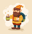 cute garden gnome vector image