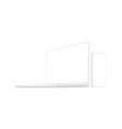 modern clay laptop and cellphone mockup vector image