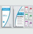 set narrow white flyers in 4 color options vector image