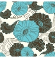 floral seamless blue poppy flower vector image vector image
