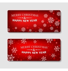 Merry christmas banners set design Royalty Free Vector Image