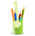 pencils in the stand vector image
