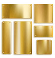 plates golden metallic yellow plate gold shiny vector image vector image