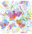 seamless pattern of flora and butterfly vector image vector image
