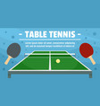 table tennis sport concept banner flat style vector image