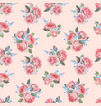 watercolor rose floral pattern vector image vector image