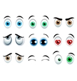 cartoon eyes set vector image
