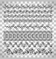floral line border set vector image vector image