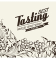 grapes design for wine menu vector image