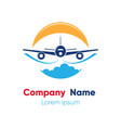 logo design template for abstract airlines vector image