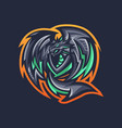 dragon mascot logo vector image vector image
