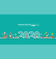 happy 2020 new year people group young online vector image