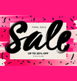 summer sale banner template pink background vector image vector image