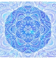 blue ornate doodle circle background vector image