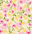 floral background watercolor roses seamless vector image