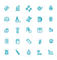 measuring related web icon set vector image