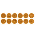moon cakes set vector image vector image